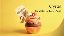  Presentation with birthday greetings - PPT layouts with yellow background text happy birthday background and a yellow colored foreground
