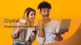  Presentation with loving hearts love heart candy - Cool new presentation theme with yellow background using laptop computer backdrop and a  colored foreground