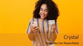  Presentation with cash - PPT layouts having yellow background using mobile background and a  colored foreground