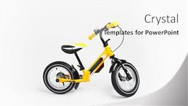  Presentation with balance - PPT layouts featuring yellow-balance-bike-on-white background and a white colored foreground