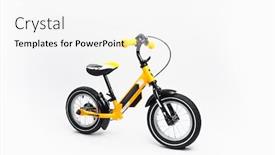  Presentation with balance - Beautiful PPT layouts featuring yellow-balance-bike-on-white backdrop and a white colored foreground