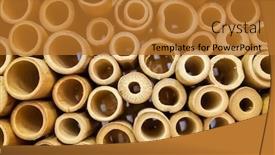  Presentation with craft - Colorful slide set enhanced with yellow-bamboo-craft-background backdrop and a gold colored foreground