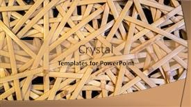  Presentation with craft - Cool new presentation design with yellow-bamboo-craft-background backdrop and a coral colored foreground