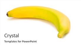  Presentation with agriculture - Audience pleasing presentation theme consisting of yellow banana isolated backdrop and a  colored foreground