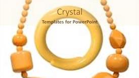  Presentation with bracelet beads - PPT layouts featuring yellow beads and bracelet background and a cream colored foreground