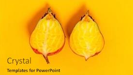  Presentation with beetroot - Beautiful slide set featuring yellow-beetroot-on-the-orange backdrop and a light gray colored foreground