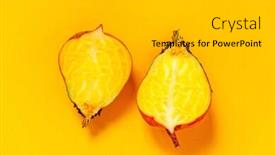  Presentation with beetroot - Presentation with yellow-beetroot-on-the-orange background and a light gray colored foreground