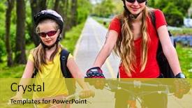  Presentation with alternative - Theme featuring yellow bike lane alternative background and a yellow colored foreground