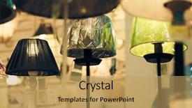  Presentation with lamps - Audience pleasing PPT theme consisting of yellow black shade - lamps close up picture backdrop and a yellow colored foreground