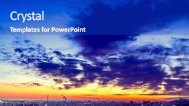  Presentation with rainbow over orad - Amazing presentation design having yellow black shade - orange sunset and cloud backdrop and a royal blue colored foreground