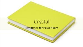  Presentation with book - Theme enhanced with yellow-blank-hardcover-book-isolated background and a yellow colored foreground