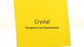  Presentation with note - Cool new presentation design with yellow blank post-it note backdrop and a light gray colored foreground
