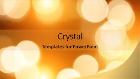  Presentation with abstract circles - Slide set featuring yellow bokeh circles abstract background background and a gold colored foreground