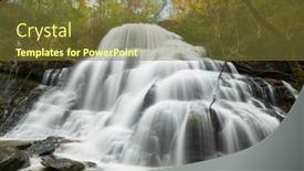  Presentation with falls - Audience pleasing PPT theme consisting of yellow-branch-falls-walhalla-south backdrop and a tawny brown colored foreground