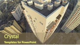  Presentation with unmanned - Theme with yellow brick road - above view of high residential background and a coral colored foreground