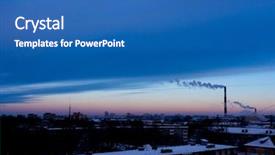  Presentation with factory occupational lung - Slides having yellow brick road - city outdoor factory chimneys background and a teal colored foreground