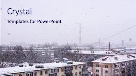  Presentation with yellow brick road - Beautiful presentation featuring yellow brick road - city outdoor factory chimneys backdrop and a sky blue colored foreground