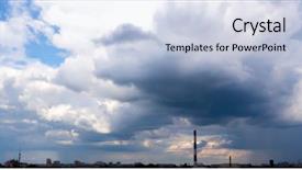  Presentation with yellow brick road - PPT theme enhanced with yellow brick road - city outdoor factory chimneys background and a lemonade colored foreground