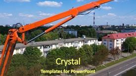  Presentation with yellow brick road - Beautiful presentation featuring yellow brick road - city outdoor factory chimneys backdrop and a tawny brown colored foreground