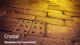  Presentation with yellow brick road - PPT layouts enhanced with yellow brick road - closeup of an old street background and a tawny brown colored foreground