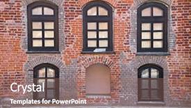  Presentation with house - PPT theme having yellow brick road - european house background and a coral colored foreground