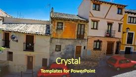  Presentation with neural streets - Slides featuring yellow brick road - streets of toledo spain background and a tawny brown colored foreground