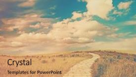  Presentation with yellow brick road - Beautiful presentation featuring yellow brick road through green backdrop and a coral colored foreground