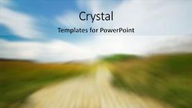  Presentation with yellow brick road - Presentation theme consisting of yellow brick road through green background and a light blue colored foreground