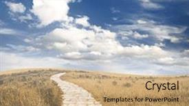  Presentation with yellow brick road - PPT layouts featuring yellow brick road through yellow background and a coral colored foreground