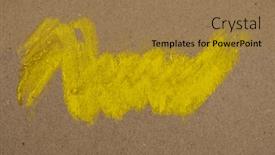  Presentation with brush stroke - Audience pleasing presentation theme consisting of yellow-brush-stroke-abstract-hand backdrop and a gold colored foreground