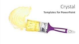  Presentation with brush stroke - Presentation design enhanced with find missing link - jigsaw puzzle with one piece background and a coral colored foreground