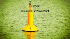  Presentation with sound waves wave oscillating - Beautiful presentation theme featuring yellow buoy floating backdrop and a yellow colored foreground