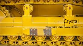 Presentation with caterpillar - Audience pleasing presentation design consisting of yellow caterpillar track backdrop and a gold colored foreground