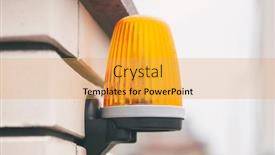  Presentation with caution - Presentation design consisting of yellow-caution-lamp background and a yellow colored foreground