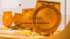  Presentation with caution - Cool new presentation with yellow-caution-light-at-street backdrop and a gold colored foreground