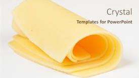  Presentation with white cheese - Audience pleasing theme consisting of yellow-cheese-roll-on-white backdrop and a cream colored foreground