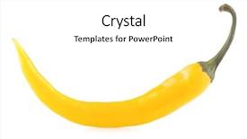  Presentation with chili - Audience pleasing PPT theme consisting of yellow chili pepper isolated backdrop and a white colored foreground