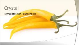  Presentation with chili - Amazing presentation design having yellow-chili-peppers-isolated backdrop and a yellow colored foreground