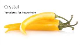  Presentation with chili - Audience pleasing presentation design consisting of yellow-chili-peppers-isolated backdrop and a white colored foreground