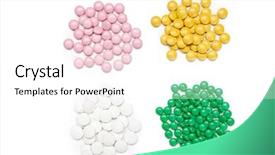  Presentation with pills - Theme having yellow circle - heap of medicine pills healthcare background and a white colored foreground