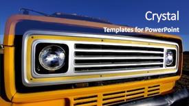  Presentation with classic car - Audience pleasing presentation design consisting of yellow classic car backdrop and a ocean colored foreground