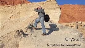  Presentation with passion - Audience pleasing PPT theme consisting of yellow-clay-canyon-in-dead backdrop and a soft green colored foreground