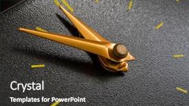  Presentation with black yellow - Slide deck with yellow clocks on the black background and a dark gray colored foreground