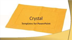  Presentation with abstract yellow gold and white - Amazing slide set having yellow cloth place mat backdrop and a yellow colored foreground