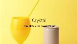  Presentation with soft drink - Colorful presentation design enhanced with yellow-cocktail-glass-summer-drink backdrop and a  colored foreground