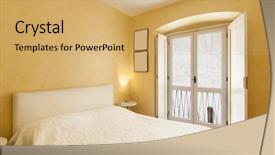  Presentation with old building britain gif - Beautiful slide set featuring yellow color - apartment in old building interior backdrop and a  colored foreground