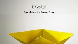  Presentation with yellow color - PPT layouts featuring yellow-color-origami-paper-boat background and a light gray colored foreground