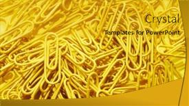  Presentation with yellow color - Slide deck consisting of yellow-color-paper-clips background and a gold colored foreground