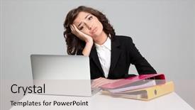  Presentation with 40s or 50s sad - Presentation featuring yellow computer folder - bored sad depressed curly pretty background and a light gray colored foreground