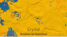  Presentation with plaster - PPT layouts having yellow-concrete-background-blue-plaster background and a gold colored foreground